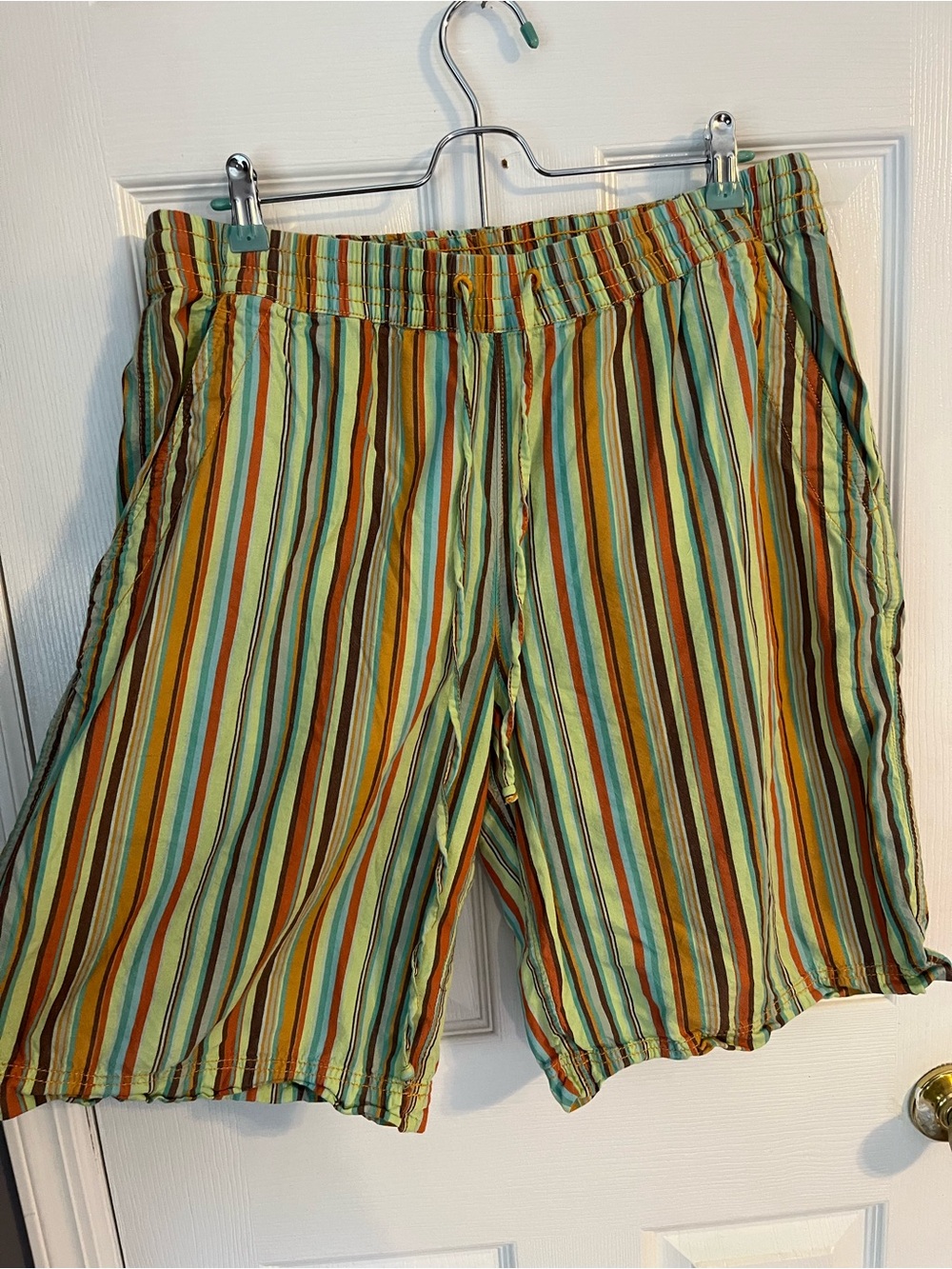 Free People Women’s Striped Casual Shorts - Multi-Color - Picture 2 of 4